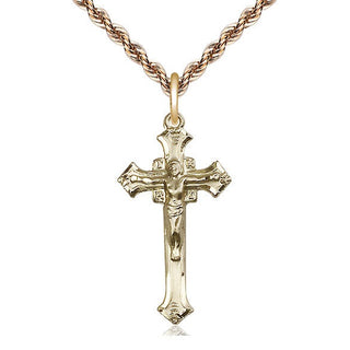 14kt Gold Filled Crucifix Medal Catholic Jewelry