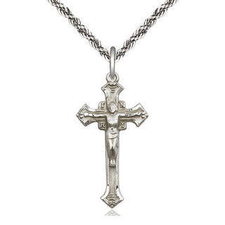 Sterling Silver Crucifix Medal Catholic Jewelry