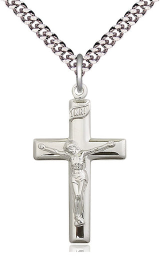 Pewter Crucifix Medal Catholic Jewelry