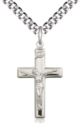 Pewter Crucifix Medal Catholic Jewelry