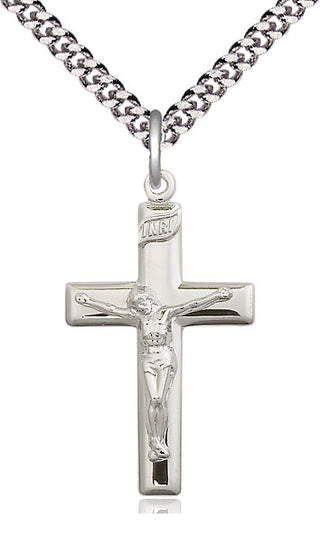 Pewter Crucifix Medal Catholic Jewelry