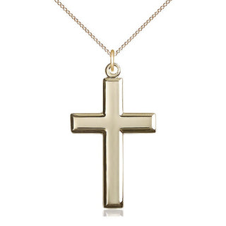 14kt Gold Filled Cross Medal Catholic Jewelry