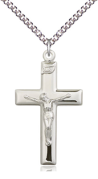 Sterling Silver Crucifix Medal Catholic Jewelry