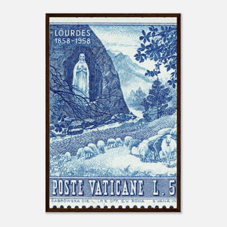 Lourdes Apparition Blue Framed Print - view 23