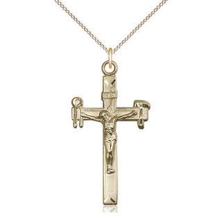 14kt Gold Filled Crucifix Medal Catholic Jewelry