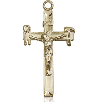 14kt Gold Crucifix Medal