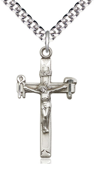 Pewter Crucifix Medal Catholic Jewelry