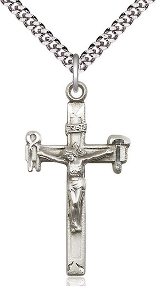 Pewter Crucifix Medal Catholic Jewelry