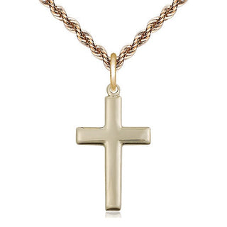 14kt Gold Filled Cross Medal Catholic Jewelry