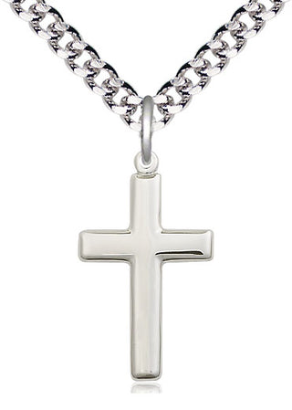 Sterling Silver Cross Medal Catholic Jewelry