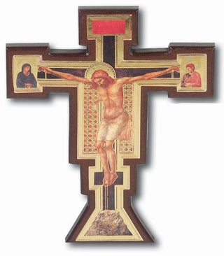 18" Giotto Cross Of Christ With Gold Dilt