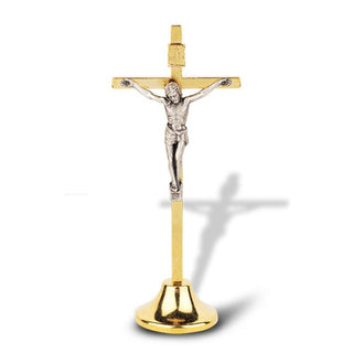 4" Gold -Standing Crucifix 3-Pack