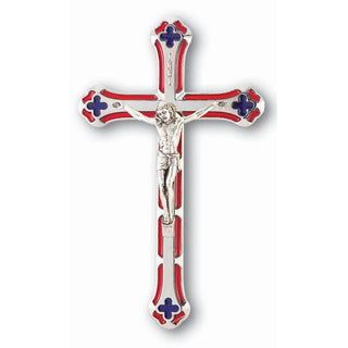 5" Red Enameled Crucifix