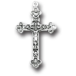 1 1/2" Silver Oxidized Crucifix 25-Pack