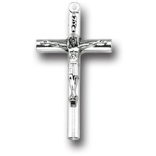1 1/2 " Metal Crucifix Rounded