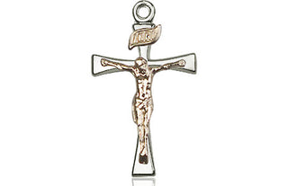 Two-Tone GF/SS Maltese Crucifix Medal Religious Jewelry