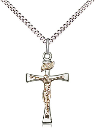 Two-Tone GF/SS Maltese Crucifix Medal Religious Jewelry