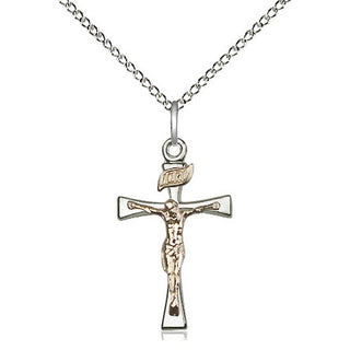 Two-Tone GF/SS Maltese Crucifix Medal Religious Jewelry