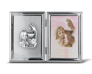 Silver Plate Communion Girl Frame
