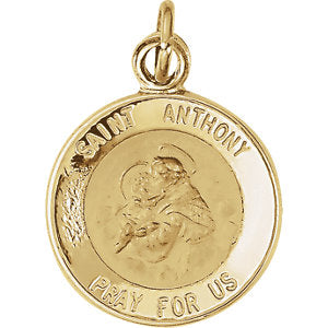 14K Yellow Gold St. Anthony Pendant