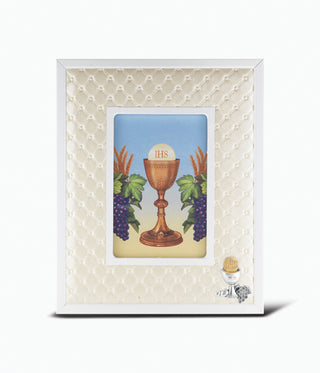 White Synthetic Leather Frame With Chalice