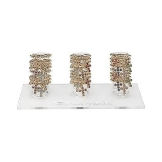36Pcs Set Birthstone Rings With Display - Stretch