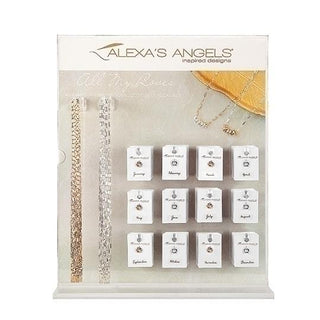 92-Piece Birthstone Ring Necklaces With Display