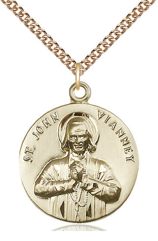 14kt Gold Saint John Vianney Medal