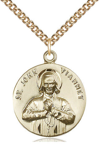 14kt Gold Saint John Vianney Medal