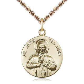14kt Gold Saint John Vianney Medal