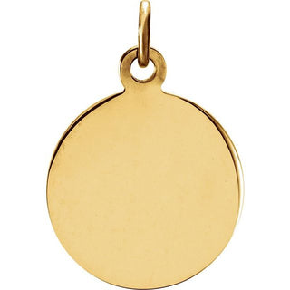 14K Yellow 12 mm Round St. George Medal