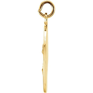 14K Yellow 15 mm Round Our Lady of Fatima Medal
