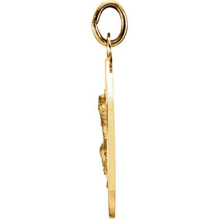 14K Yellow 18 mm Round St. Peregrine Medal