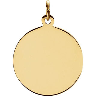 14K Yellow 18 mm Round Holy Trinity Medal