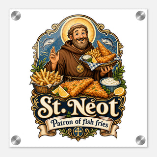 St. Neot Patron of Fish Fries Acrylic Wall Plaque - view 3