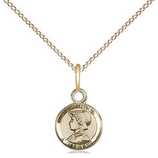 14kt Gold Filled Saint Elizabeth Ann Seton Medal Religious and Catholic Jewelry