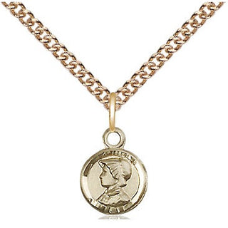14kt Gold Filled Saint Elizabeth Ann Seton Medal Religious and Catholic Jewelry