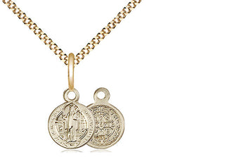 14kt Gold Filled Saint Benedict Medal Religious and Catholic Jewelry
