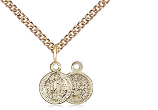 14kt Gold Filled Saint Benedict Medal Religious and Catholic Jewelry
