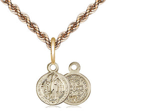14kt Gold Filled Saint Benedict Medal Religious and Catholic Jewelry