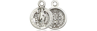 Sterling Silver Saint Benedict Medal Religious and Catholic Jewelry