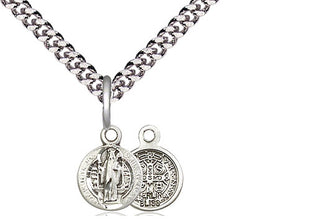 Sterling Silver Saint Benedict Medal Religious and Catholic Jewelry