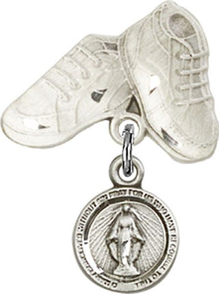 Sterling Silver Baby Boots Miraculous Baby Badge