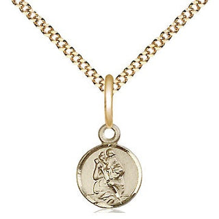 14kt Gold Filled Saint Christopher Medal Religious and Catholic Jewelry