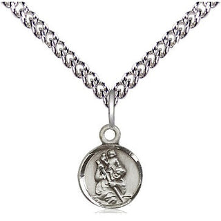 Sterling Silver Saint Christopher Medal Religious and Catholic Jewelry