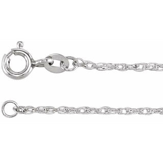 16 Inch Rope Chain With Spring Ring Sterling Silver