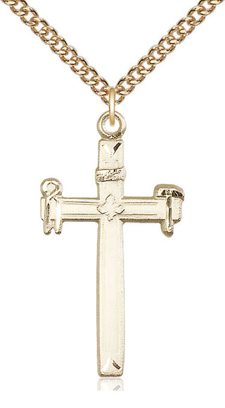 14kt Gold Carpenter Cross Medal