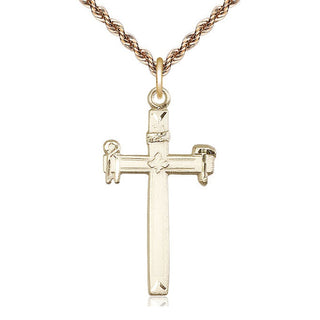 14kt Gold Carpenter Cross Medal