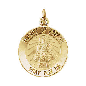 14K Yellow Gold Infant Of Prague Pendant