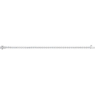 14K White 4 3/4 CTW Natural Diamond Line 7 1/4" Bracelet